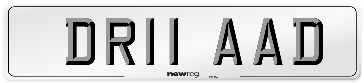 DR11 AAD Number Plate from New Reg
